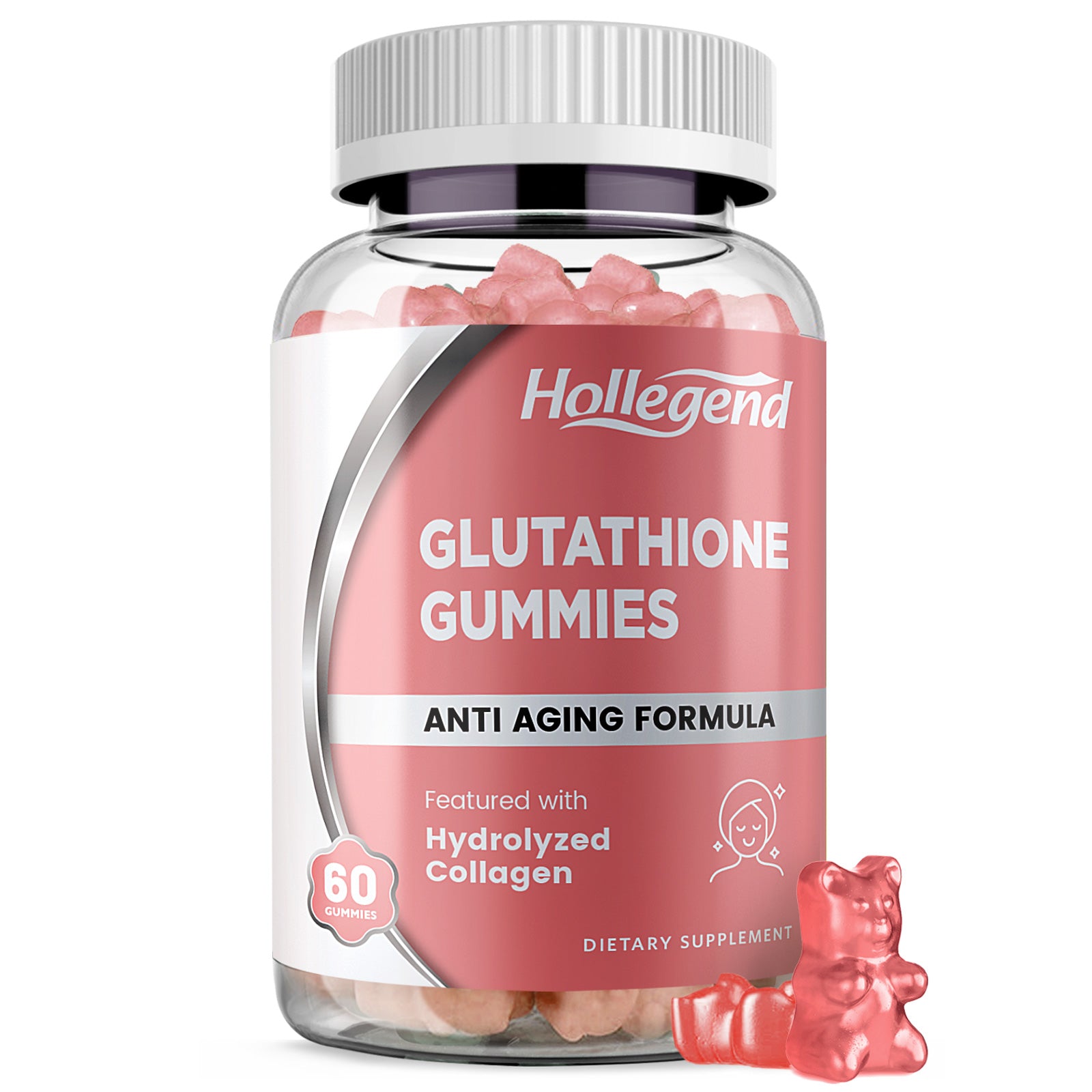 Reduced Glutathione 500mg Gummies, L-Glutathione with Collagen Chewabl –  Hollegend Nutrition