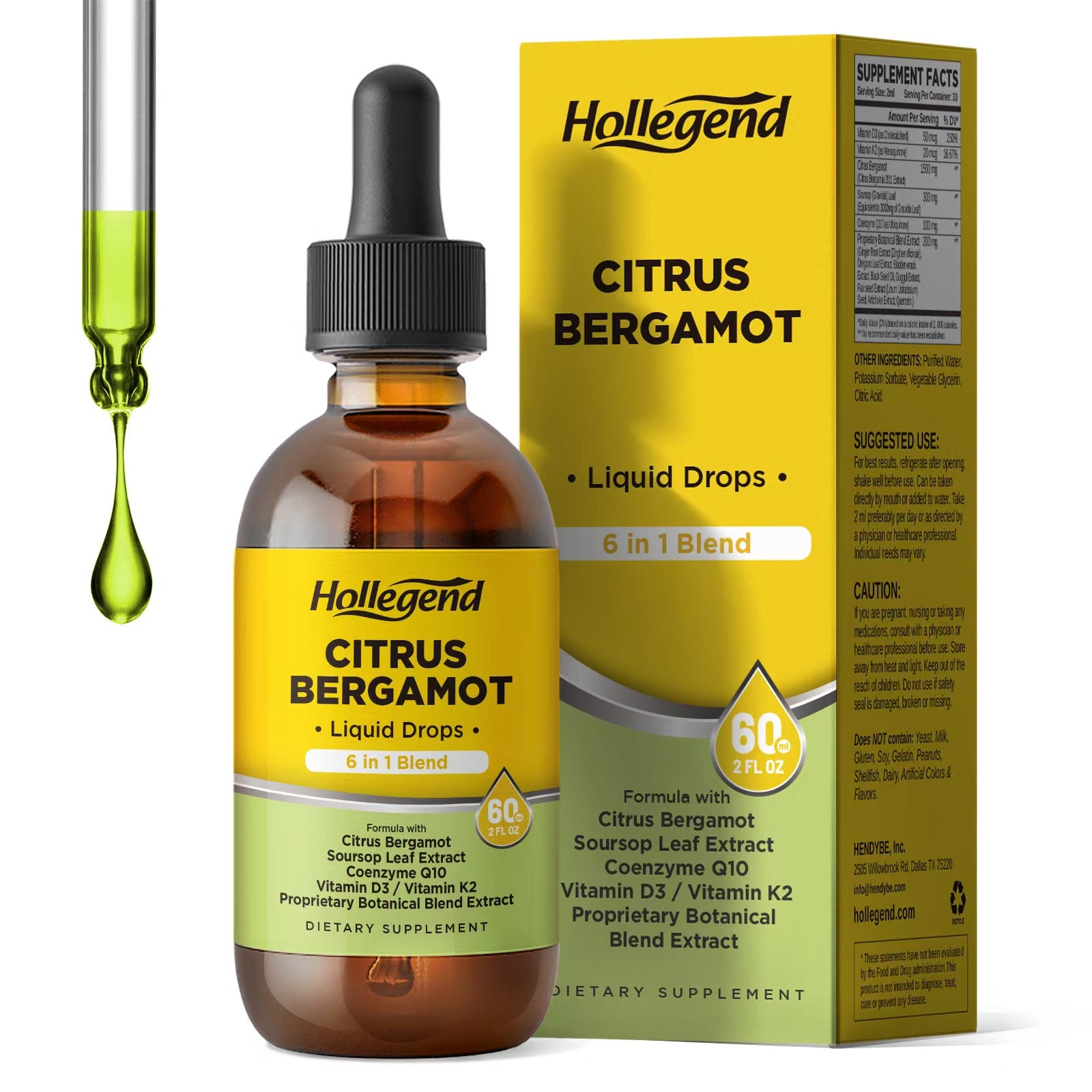Citrus Bergamot Liquid Drops, High Absorption Citrus Bergamot