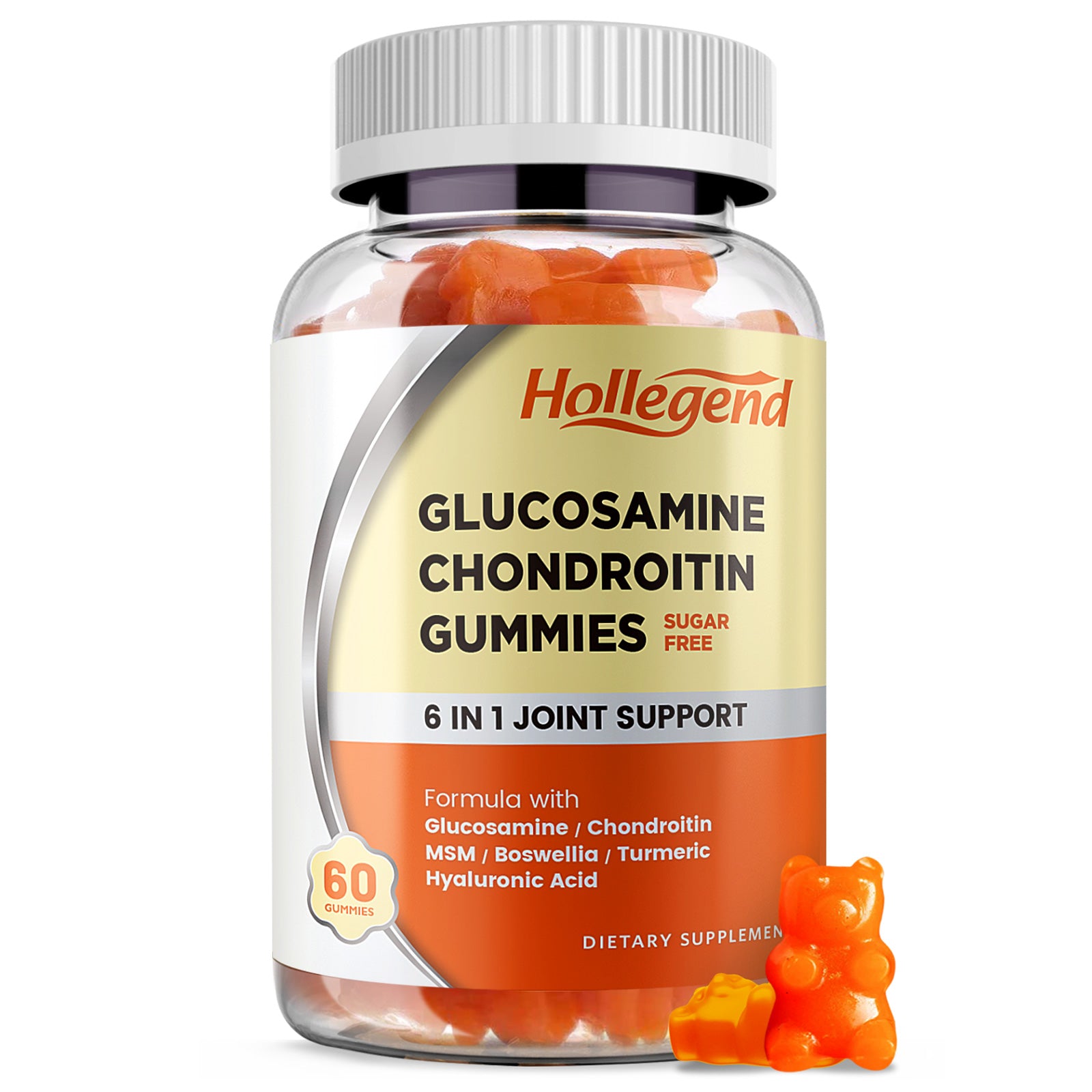 Glucosamine Chondroitin Sugar Free  & 6-IN-1 Joint Support 60 Gummies