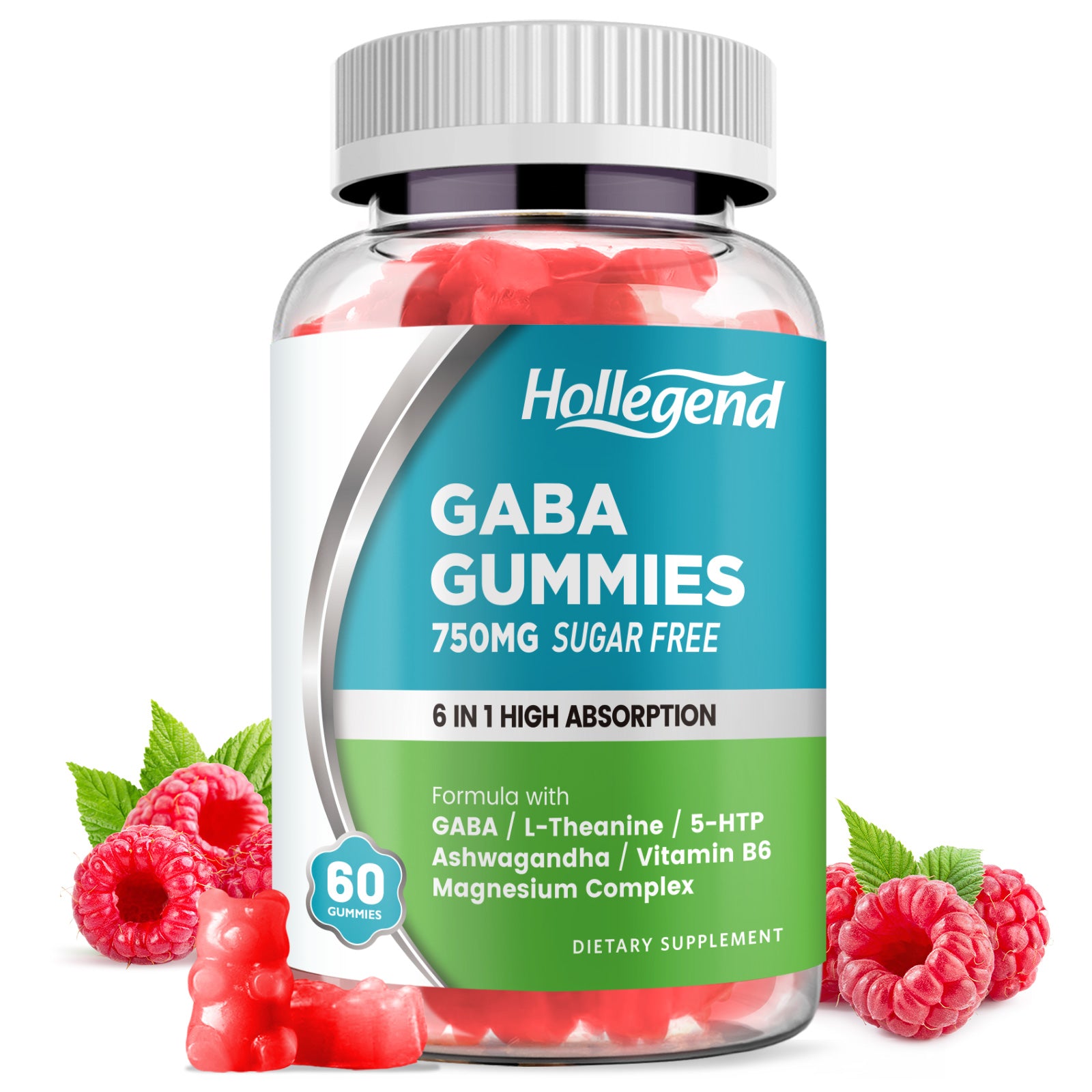 GABA Sugar-Free Relax Gummies 60 Count Supplement Gummies for Adults