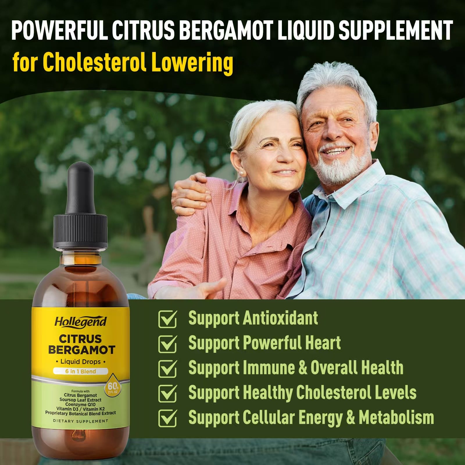 Citrus Bergamot Liquid Drops, High Absorption Citrus Bergamot
