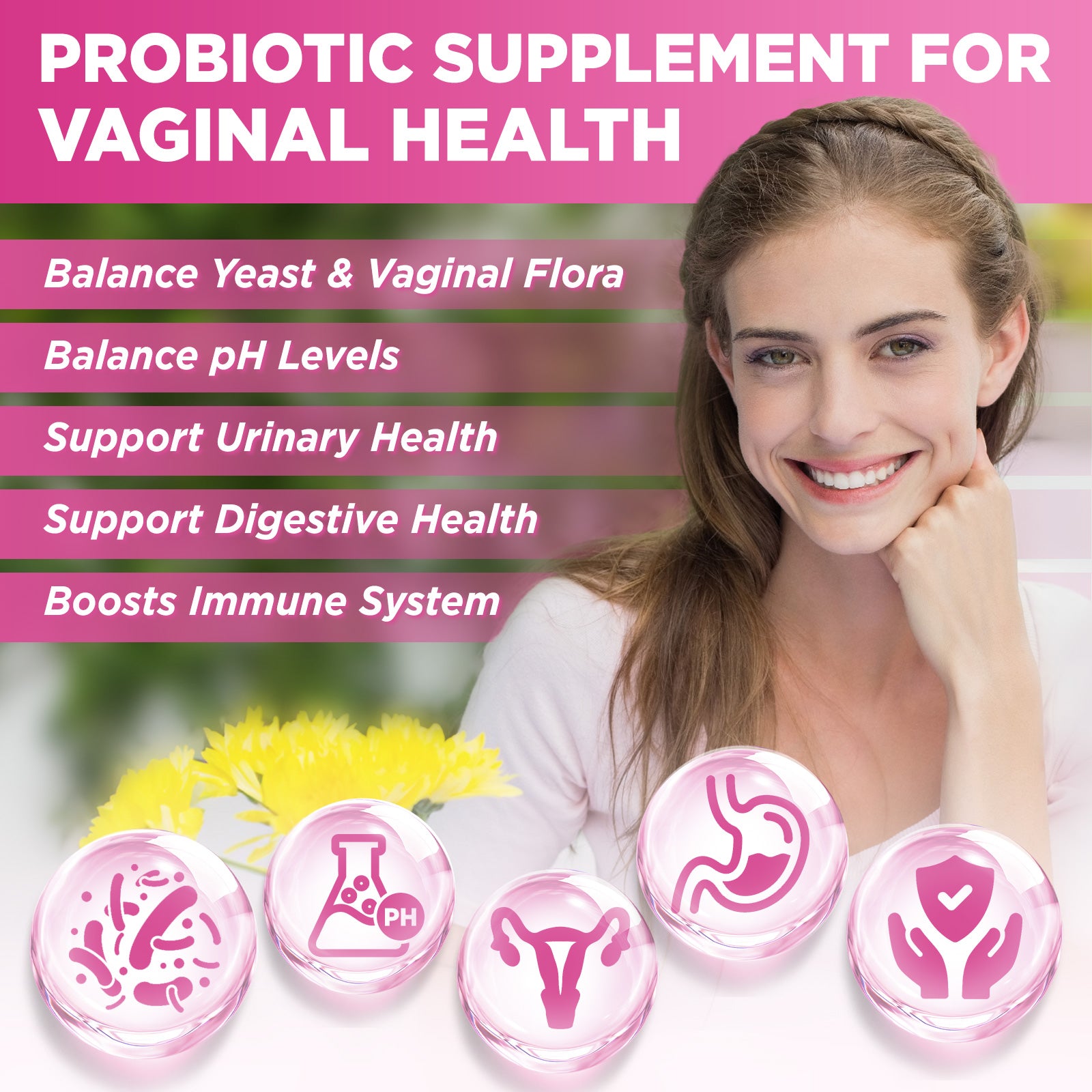 Vaginal Probiotics Gummies for Women Balanced pH